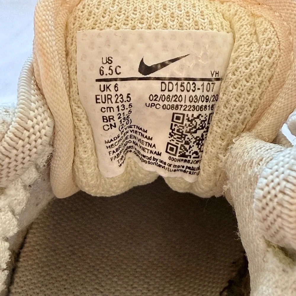 Nike Dunk Low Light Bone Sail Toddler Sneakers DD1503-107 Size 6.5C